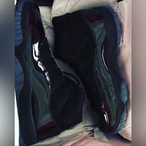 Black on black suede “cap and gown” retro Jordan 11 size 14